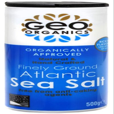 Geo Organics Atlantic Sea Salt Shaker 500g (Pack of 6) | Organically Approved Fine Sea Salt | Natural & Hand Crafted | Additive-Free, Non-GMO, Gluten-Free, Vegan | Free From Anti-Caking Agents