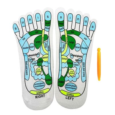 1 Set of Reflexology Socks - Foot Massage Socks for Welcoming, Foot Reflexology Tool | Breathable Therapeutic Socks with Pressure Points, Relieve Your Feet