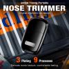 yoose Nose Hair Trimmer, Portable Alloy Nose Trimmer for Men Women, Rechargeable, Washable Nose Trimmer, Detachable Head, Easy to Clean, Travel Size, Dual Edged Blades, Painless Trimming, Black view 2