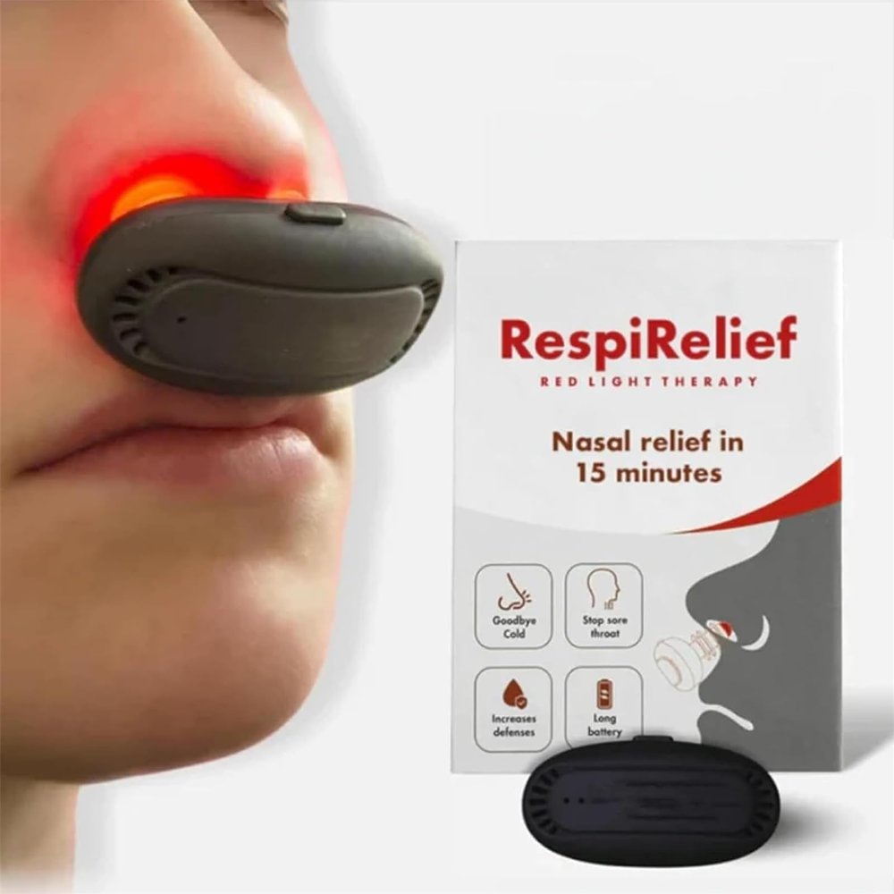 Respi-Relief Red Light Nasal Therapy Instrument, Red Light Nasal Therapy Instrument, Nasal Therapy Device, Red Light Nasal Therapy Device, Red Light Nasal Therapy for Nose (1PCS)