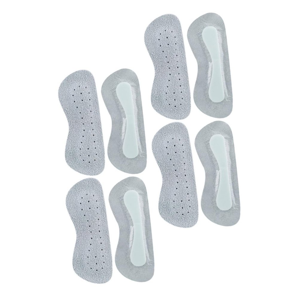 minkissy 4pairs Shoe Heel Protectors High Heels Pads Grass Trainers Self-Adhesive Abrasion-Resistant Leather Pads Grey