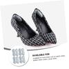 minkissy 4pairs Shoe Heel Protectors High Heels Pads Grass Trainers Self-Adhesive Abrasion-Resistant Leather Pads Grey view 2