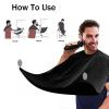 1Piece Bib Apron Beard Beard Shaving Bib, Bib Cape for Beard Shaving with 2 Suction Cups, Gifts for Men Boyfriend Father (black) view 4