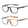 2 Pack Reading Glasses for Men, Sports Ultra-Light Blue Light Blocking Readers (Orange+Gray, 3, x) view 1
