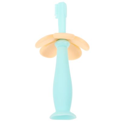 Beavorty 2pcs Silicone Training Toothbrush Bristles for Boys and Girls Oral Care Toothbrush for Toddlers