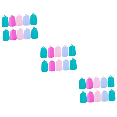 Beavorty 30pcs Silicone Toothbrush Head Cover Travel Toothbrush Cap Protector Dust Cover for Outdoor Use Fits Reusable Random Color