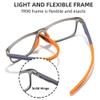 2 Pack Reading Glasses for Men, Sports Ultra-Light Blue Light Blocking Readers (Orange+Blue, 4, x) view 2
