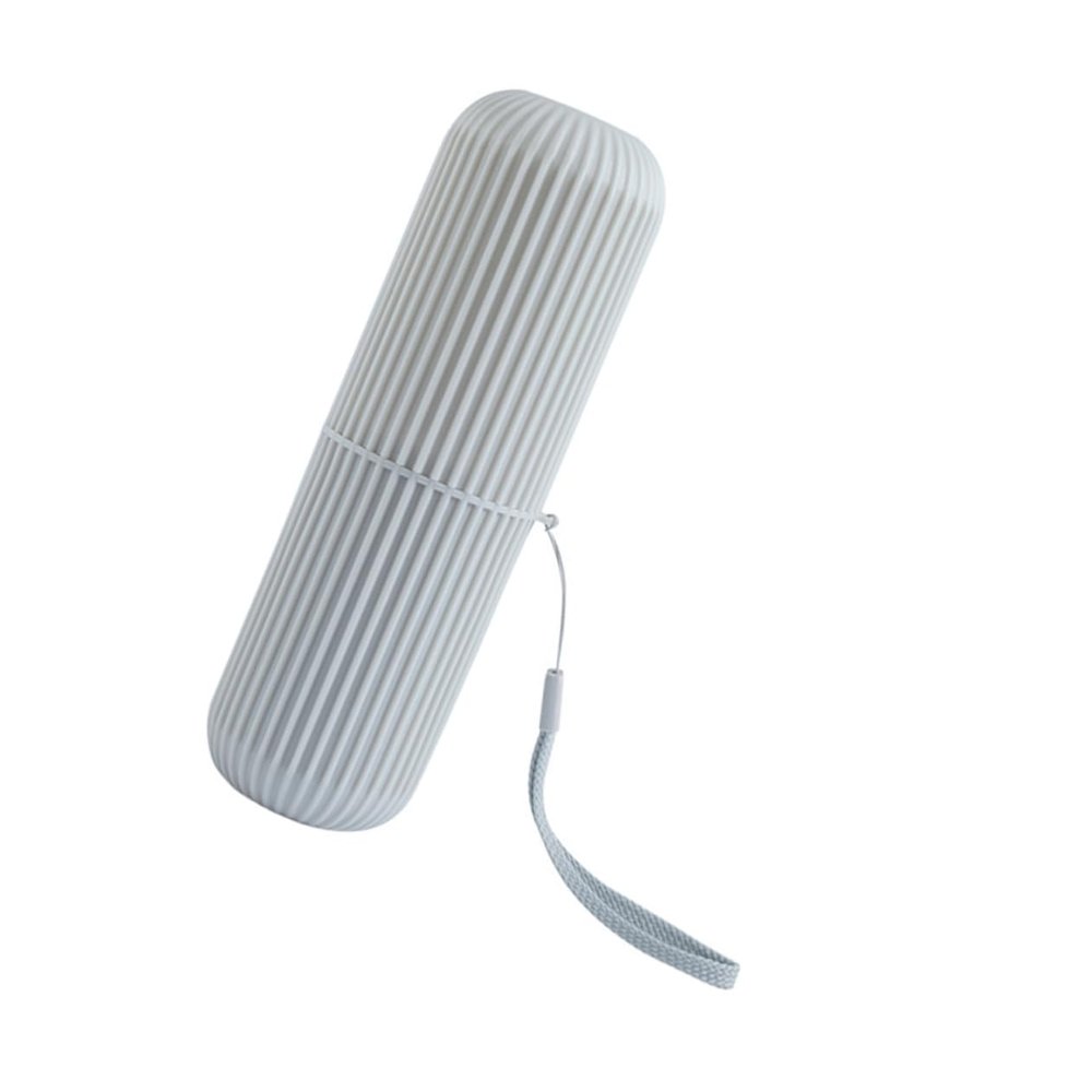 Beavorty Travel Toothbrush Storage Box Portable Toothbrush Holder Creative Couple Washing Cup Stylish Tooth-Brushing Cup Grey for Home Trip Use