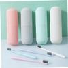 Beavorty Travel Toothbrush Storage Box Portable Toothbrush Holder Creative Couple Washing Cup Stylish Tooth-Brushing Cup Grey for Home Trip Use view 3