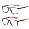 2 Pack Reading Glasses for Men, Sports Ultra-Light Blue Light Blocking Readers (Red+Gray, 3, x) view 1