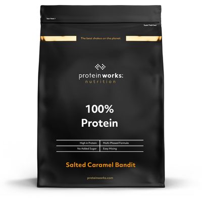 Protein Works - 100 Percent Protein, 1.25kg, High Protein Blend, 41 Servings, Salted Caramel