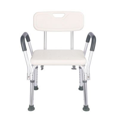Shower Chairs For The Elderly,Shower Chair With Arms,Removable Non-Slip Design,6-Step HeightAdjustable Padded Shower Stool With Back Rest For The Elderly Disabled And Pregnant Adults