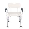 Shower Chairs For The Elderly,Shower Chair With Arms,Removable Non-Slip Design,6-Step HeightAdjustable Padded Shower Stool With Back Rest For The Elderly Disabled And Pregnant Adults view 1