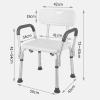 Shower Chairs For The Elderly,Shower Chair With Arms,Removable Non-Slip Design,6-Step HeightAdjustable Padded Shower Stool With Back Rest For The Elderly Disabled And Pregnant Adults view 2
