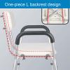 Shower Chairs For The Elderly,Shower Chair With Arms,Removable Non-Slip Design,6-Step HeightAdjustable Padded Shower Stool With Back Rest For The Elderly Disabled And Pregnant Adults view 4