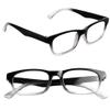 1 Pair Reading Glasses Unisex Men & Women Lightweight Clear Transparent Lenses Designer Style Frames Spring Hinges for Near Vision & Reading Spectacles Fashionable Casual (Black/Clear, 1.5, x) view 1