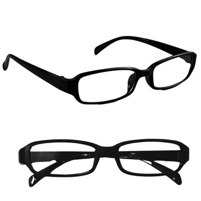 1 x Slimline Reading Glasses Unisex Men & Women Lightweight Clear Transparent Lenses Designer Style Frames Spring Hinges for Near Vision & Reading Spectacles Fashionable Casual (Black, 3.00, x)
