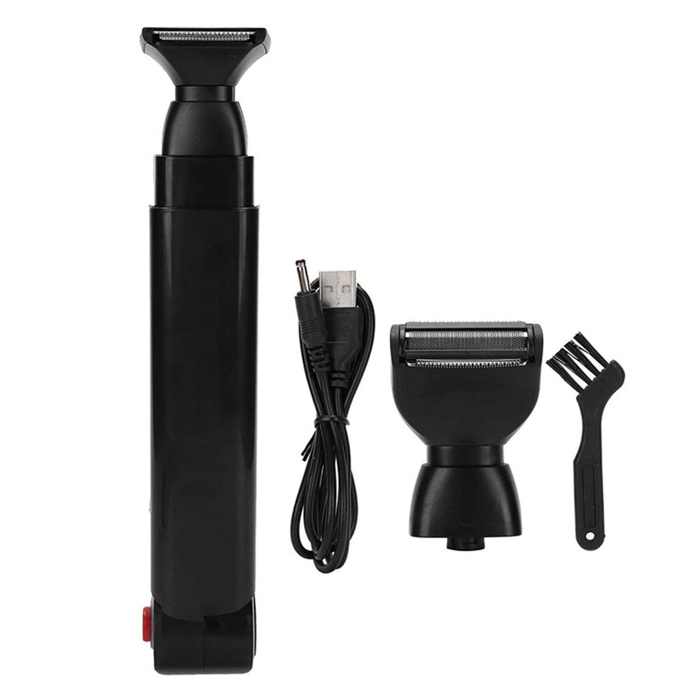 1/2 Back Shaver - Foldable Man Shaver, Hair Shaver Trimmer | Adjustable Control Hair Removal, Body Shaver, Ergonomic Handle Electric Hair Removal Groomer for Men 11x1.6x1.6in