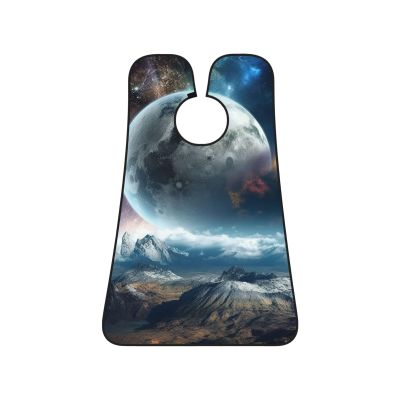EVANEM Space Planet Beard Bib, Men'S Beard Trimmer Catcher, With 3 Suction Cups And 1 Storage Bag, Good Gift For Dad & Husband (73x107cm)