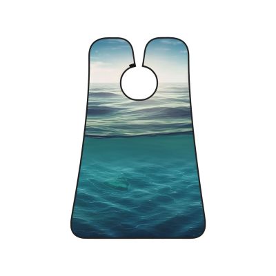 EVANEM Sea Background Beard Bib, Men'S Beard Trimmer Catcher, With 3 Suction Cups And 1 Storage Bag, Good Gift For Dad & Husband (73x107cm)