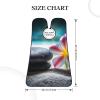 EVANEM Tropical Flower And Zen Stone Beard Bib, Men'S Beard Trimmer Catcher, With 3 Suction Cups And 1 Storage Bag, Good Gift For Dad & Husband (73x107cm) view 4