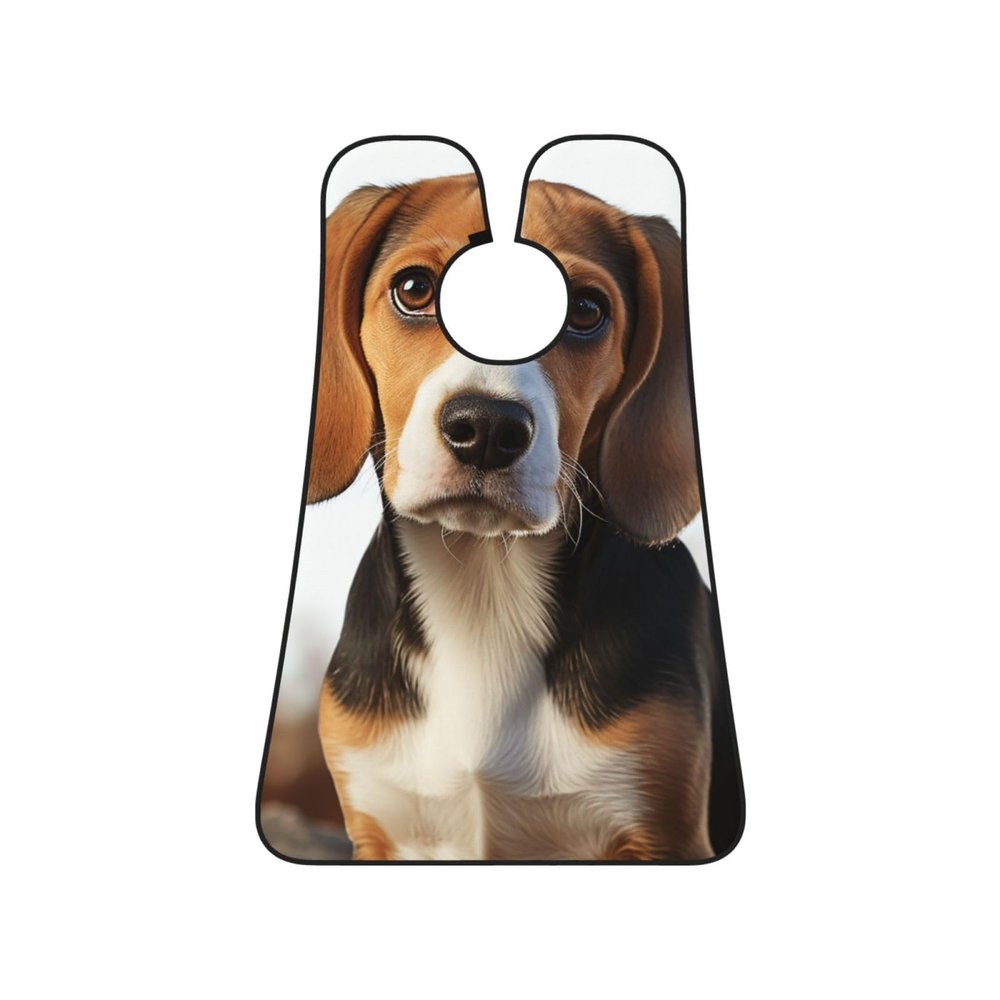 EVANEM Cute Beagle Dog Beard Bib, Men'S Beard Trimmer Catcher, With 3 Suction Cups And 1 Storage Bag, Good Gift For Dad & Husband (73x107cm)