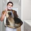EVANEM Cute Beagle Dog Beard Bib, Men'S Beard Trimmer Catcher, With 3 Suction Cups And 1 Storage Bag, Good Gift For Dad & Husband (73x107cm) view 2
