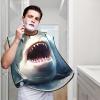 EVANEM Shark In The Sea Beard Bib, Men'S Beard Trimmer Catcher, With 3 Suction Cups And 1 Storage Bag, Good Gift For Dad & Husband (73x107cm) view 2