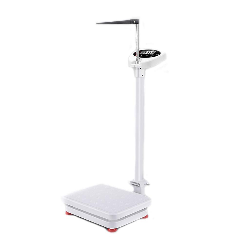Digital Column Scale with Retractable Height Rod, Precision Electronic Height & Weight Scale, Accurate Measurement, LED Screen, 180kg / 396 Lbs,190cm, USB Charging