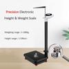 Digital Column Scale with Retractable Height Rod, Precision Electronic Height & Weight Scale, Accurate Measurement, LED Screen, 180kg / 396 Lbs,190cm, USB Charging view 2