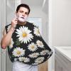 EVANEM White Daisy Beard Bib, Men'S Beard Trimmer Catcher, With 3 Suction Cups And 1 Storage Bag, Good Gift For Dad & Husband (73x107cm) view 2