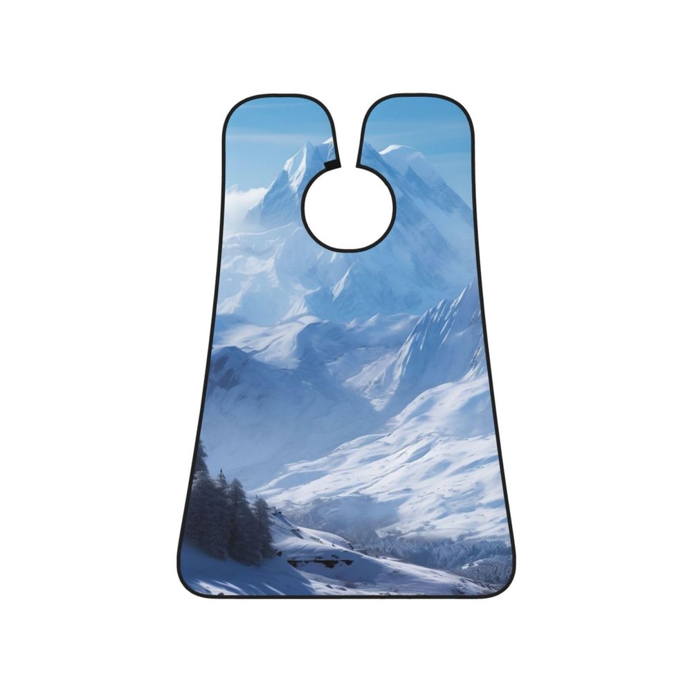 EVANEM Snowy Mountain Beard Bib, Men'S Beard Trimmer Catcher, With 3 Suction Cups And 1 Storage Bag, Good Gift For Dad & Husband (73x107cm)