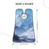 EVANEM Snowy Mountain Beard Bib, Men'S Beard Trimmer Catcher, With 3 Suction Cups And 1 Storage Bag, Good Gift For Dad & Husband (73x107cm) view 4