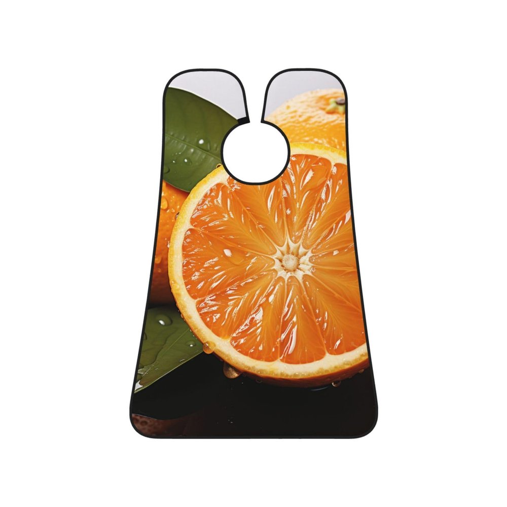 EVANEM Orange Beard Bib, Men'S Beard Trimmer Catcher, With 3 Suction Cups And 1 Storage Bag, Good Gift For Dad & Husband (73x107cm)