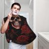 EVANEM Skull Rose Beard Bib, Men'S Beard Trimmer Catcher, With 3 Suction Cups And 1 Storage Bag, Good Gift For Dad & Husband (73x107cm) view 2