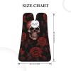 EVANEM Skull Rose Beard Bib, Men'S Beard Trimmer Catcher, With 3 Suction Cups And 1 Storage Bag, Good Gift For Dad & Husband (73x107cm) view 4