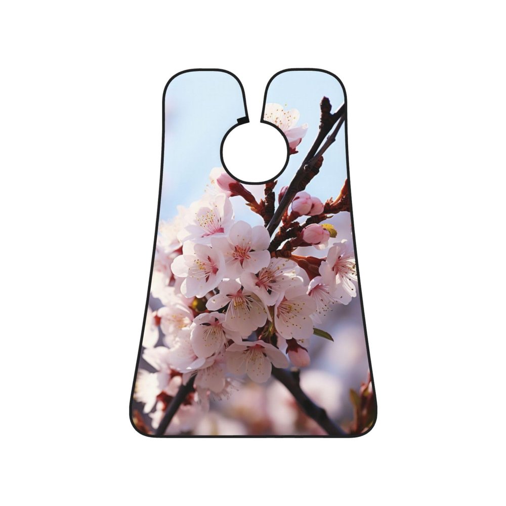 EVANEM Peach Blossom Beard Bib, Men'S Beard Trimmer Catcher, With 3 Suction Cups And 1 Storage Bag, Good Gift For Dad & Husband (73x107cm)