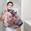 EVANEM Peach Blossom Beard Bib, Men'S Beard Trimmer Catcher, With 3 Suction Cups And 1 Storage Bag, Good Gift For Dad & Husband (73x107cm) view 2