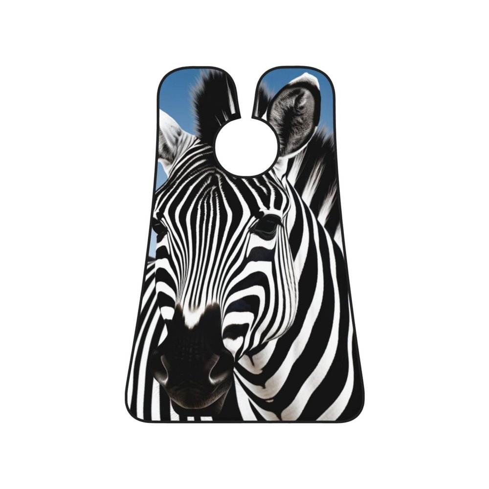 EVANEM Zebra Beard Bib, Men'S Beard Trimmer Catcher, With 3 Suction Cups And 1 Storage Bag, Good Gift For Dad & Husband (73x107cm)