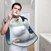 EVANEM White Bear(1) Beard Bib, Men'S Beard Trimmer Catcher, With 3 Suction Cups And 1 Storage Bag, Good Gift For Dad & Husband (73x107cm) view 2