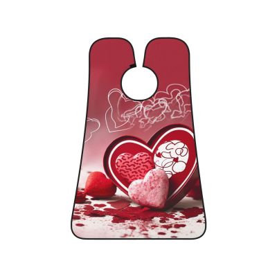 EVANEM Valentine Day Beard Bib, Men'S Beard Trimmer Catcher, With 3 Suction Cups And 1 Storage Bag, Good Gift For Dad & Husband (73x107cm)
