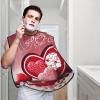 EVANEM Valentine Day Beard Bib, Men'S Beard Trimmer Catcher, With 3 Suction Cups And 1 Storage Bag, Good Gift For Dad & Husband (73x107cm) view 2