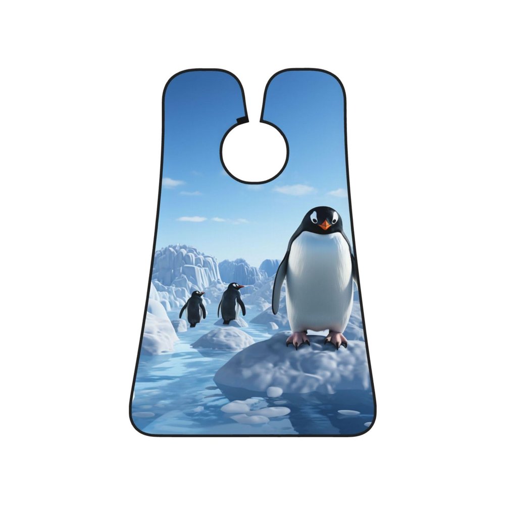EVANEM Penguin Antarctica Ice Beard Bib, Men'S Beard Trimmer Catcher, With 3 Suction Cups And 1 Storage Bag, Good Gift For Dad & Husband (73x107cm)