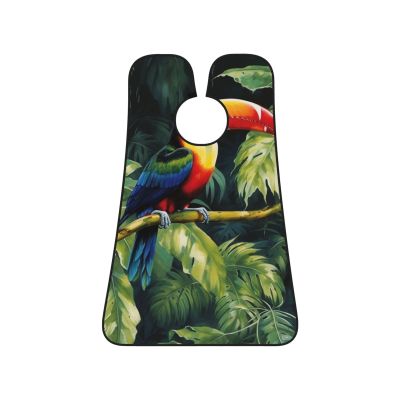EVANEM Toucan Perching Of American Rainforests Beard Bib, Men'S Beard Trimmer Catcher, With 3 Suction Cups And 1 Storage Bag, Good Gift For Dad & Husband (73x107cm)
