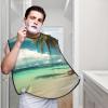 EVANEM Tropical Holidays Beard Bib, Men'S Beard Trimmer Catcher, With 3 Suction Cups And 1 Storage Bag, Good Gift For Dad & Husband (73x107cm) view 2
