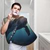 EVANEM Whale Above Sea Water Beard Bib, Men'S Beard Trimmer Catcher, With 3 Suction Cups And 1 Storage Bag, Good Gift For Dad & Husband (73x107cm) view 2