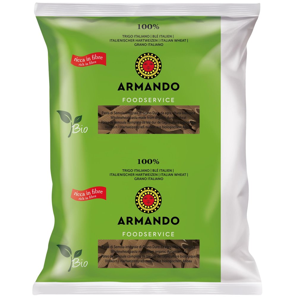 Armando Organic Wholewheat Penne Pasta - 1x3kg, 61010
