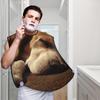 EVANEM Sleeping Dog Beard Bib, Men'S Beard Trimmer Catcher, With 3 Suction Cups And 1 Storage Bag, Good Gift For Dad & Husband (73x107cm) view 2