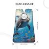 EVANEM Cute Dolphin Beard Bib, Men'S Beard Trimmer Catcher, With 3 Suction Cups And 1 Storage Bag, Good Gift For Dad & Husband (73x107cm) view 4