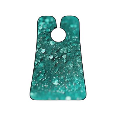 EVANEM Turquoise Glitter Beard Bib, Men'S Beard Trimmer Catcher, With 3 Suction Cups And 1 Storage Bag, Good Gift For Dad & Husband (73x107cm)